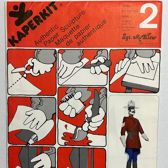 Sgt. McKlew Kaperkit Fusilier Authentic Paper Sculpture 13" Kit Canada 1980 RARE - Picture 4 of 5